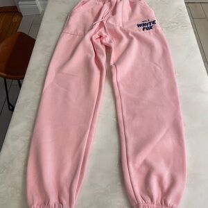 White Fox Pink Sweatpants